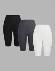 Shein Cicanadrág Leggings 2-PACK Fehér Szürke Elasztikus 38 M__M