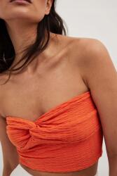 NA-KD Narancssárga Texturált Nyitott Vállú Ujjatlan Felső Na-kd L