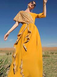 Shein LC16107 Shein Ruha Maxi Boríték Flitterekkel Díszített Rövid Ujjú S