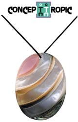  Pandantiv din Sidef Oval - 51 x 39 x 4 mm- 1 Buc - concepttropic - 38,00 RON