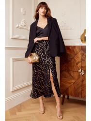  Love & Roses Mintás Fekete Szoknya, Size 42, viszkóz (562305)