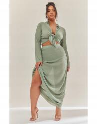 Prettylittlething Pliszírozott Maxi Szoknya (44) (564852)