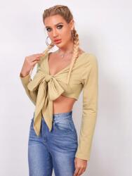 Shein IC56210 *shein Crop Top Megkötős Xs