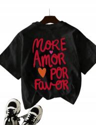 Shein Póló Fekete Felirattal A Hátán És Egy Kis Elöl XL __XL