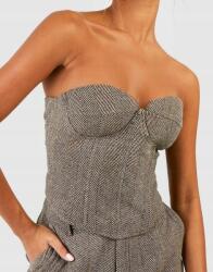 Boohoo LC42119 Boohoo Felső Nyitott Vállakkal Beépített Halszálka Tál XL