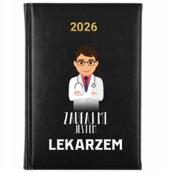 FunnyCase Könyvnaptár 2026 Bízz Bennem Orvos Vagyok Fekete tervező Ajándék Wz (Kalendarz Czarny ZAUFAJ MI JESTEM LEKARZEM)
