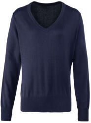 Premier PR696 V-nyakú finom kötésű Női pulóver Premier, Navy-S (pr696nv-s)