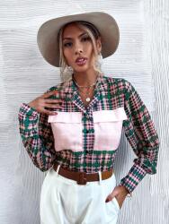 Shein Kockás Ing, poliészter, Multi szín, Size M