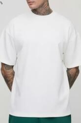 Boohoo Fehér Klasszikus Sima Rövid Ujjú Póló Oversize Egyenes Boohoo L