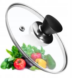 Kadax Üvegfedő 18 cm Serpenyő Fedő Univerzális Hőálló (K7867)