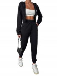 Shein Melegítő Szett Fekete Pulóver Nadrág 40 L__L