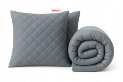 Strefa Spania Egész évben használható paplan szett szürke meleg bolyhos 140x200 +2x párna 70x80 (ZEST-SZA-140X200+2X70X80)