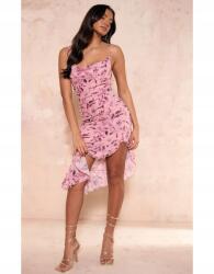 Prettylittlething Aszimmetrikus Mintás Ruha (42) (564553)