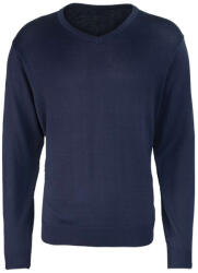 Premier PR694 V-nyakú finom kötésű férfi pulóver Premier, Navy-M (pr694nv-m)