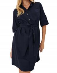 Mohito IC33206 Sötétkék Térdig Érő Ruha Gombos Pánttal (26) S