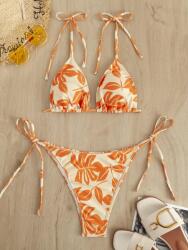 Shein FC31211 Shein Kétrészes Fürdőruha Növényi Mintás M