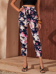 Shein CC16218 Shein Női Nadrág Virágmintás Magas Derekú (28) L