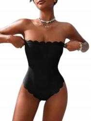 Shein Fekete Egyrészes Fürdőruha Sima S 1HG