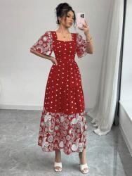 Shein Piros Ruha MIDI Mintás (L) (587403)