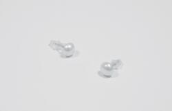 Ezüst fülbevaló gyöngyökkel 8mm A062