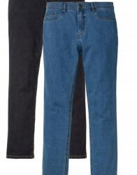 Bonprix Kék Egyenes Szárú Férfi Farmernadrág, Size 28, pamut, poliészter