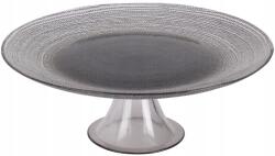 Home Styling Collection 28 cm-es lábon álló üvegtál stílusos sütemény gyümölcs dekoratív elegáns (44201090)