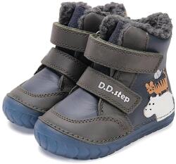 D. D. Step Melegbéléses, valódi bőr D. D. step kisfiú gyerekcipő, fluoreszkáló talppal