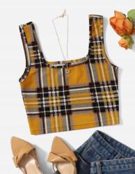 Shein Klasszikus Kockás Női Felső Basic 38 M Eac