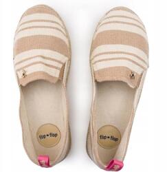  Női espadrilles Flip Flop bézs csíkos kényelmes divatos méret 37 (30733 000 8580)