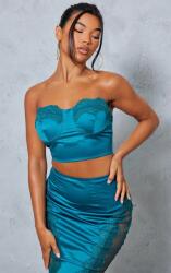 Prettylittlething XC21308 Szatén Fűzős Felső Csipkével Prettylittlething (10) L