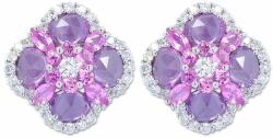 White & Black Dalmah rózsaszín zafír drágaköves fülbevaló (AU13913)
