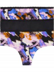 Bonprix 32/34 Női Tanga, többszínű, 3db-os csomag