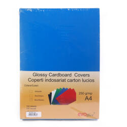 EVO Hátlap, A4, 250 g. fényes 100 db/csomag, Evo kék (EV8B08AB) - bestoffice
