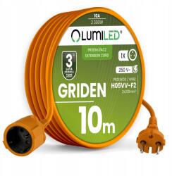 Lumiled Kerti Hosszabbító Hálózati Építőkábel 1 Aljzat 10m 2300W Zsinór (5904422787806)