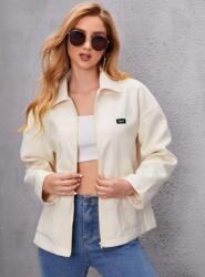 Shein Női Pulóver Krémszínű Klasszikus 36-OS