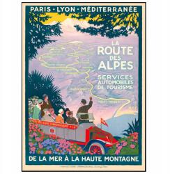  Utazó poszter Franciaország Travel Alpok A3 (Plakat Podróżniczy Francja Travel Alpy góry 1)