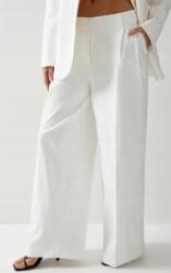 Warehouse Fehér Sima Egyenes Nadrág Széles Szár Zsebek Warehouse 44