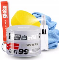 SOFT99 White Wax 350g Wax világos lakkokhoz Szett