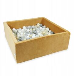 Mimii Száraz medence 110x110x40 Velvet Soft Carmel labdákkal 600 db: átlátszó (ca022)