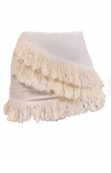 Prettylittlething Fehér Testhezálló Mini Trapéz Szoknya Rojtokkal Prettylittlething 38