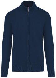 Kariban Férfi cipzáros vastag pamut kardigán, Kariban KA971, Navy-4XL (ka971nv-4xl)