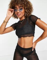 Public Desire Női Felső Fekete Rövid 36 S Adp