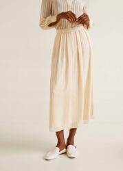 Mango Krémszínű MIDI Szoknya, Size S, csíkos, ekrü (587707)