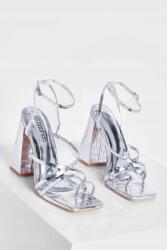 Boohoo LC26306 Boohoo Fémes Magassarkú Szandál Krokodilbőr (27) 37 (GZZ32830)