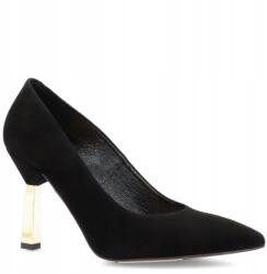 Kotyl Kontrasztos sarkú magassarkú cipő Kotyl 8509 Fekete 40 (KOTYL 8509 CZARNY ZAMSZ)