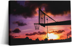 Wallfluent Vászonkép Gyönyörű Nyomtatás Kosárlabda Stúdió És Naplemente 30x20 (010030010150000075401)