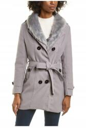  Női kabát Rvhswds divatos elegáns szürke kétsoros méret L (23111344)