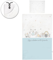Lorelli 5 részes ágynemű garnitúra - Happy Friends Blue - aprotalpak