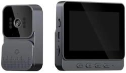 Ezone Vezeték nélküli videós kapucsengő, 6 hangerő fokozat, 4.3″ IPS HD kijelző, max 160m hatótáv, éjjellátó funkció, IP65 vízvédettség, fekete