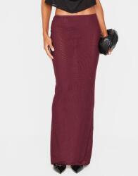 Prettylittlething Bordó Klasszikus Maxi Szoknya Egyenes Díszítéssel Prettylittlething 38